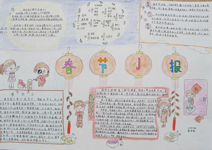 迎接崭新的一年  高中春节手抄报:迎接崭新的一年——腊月二十八,我们